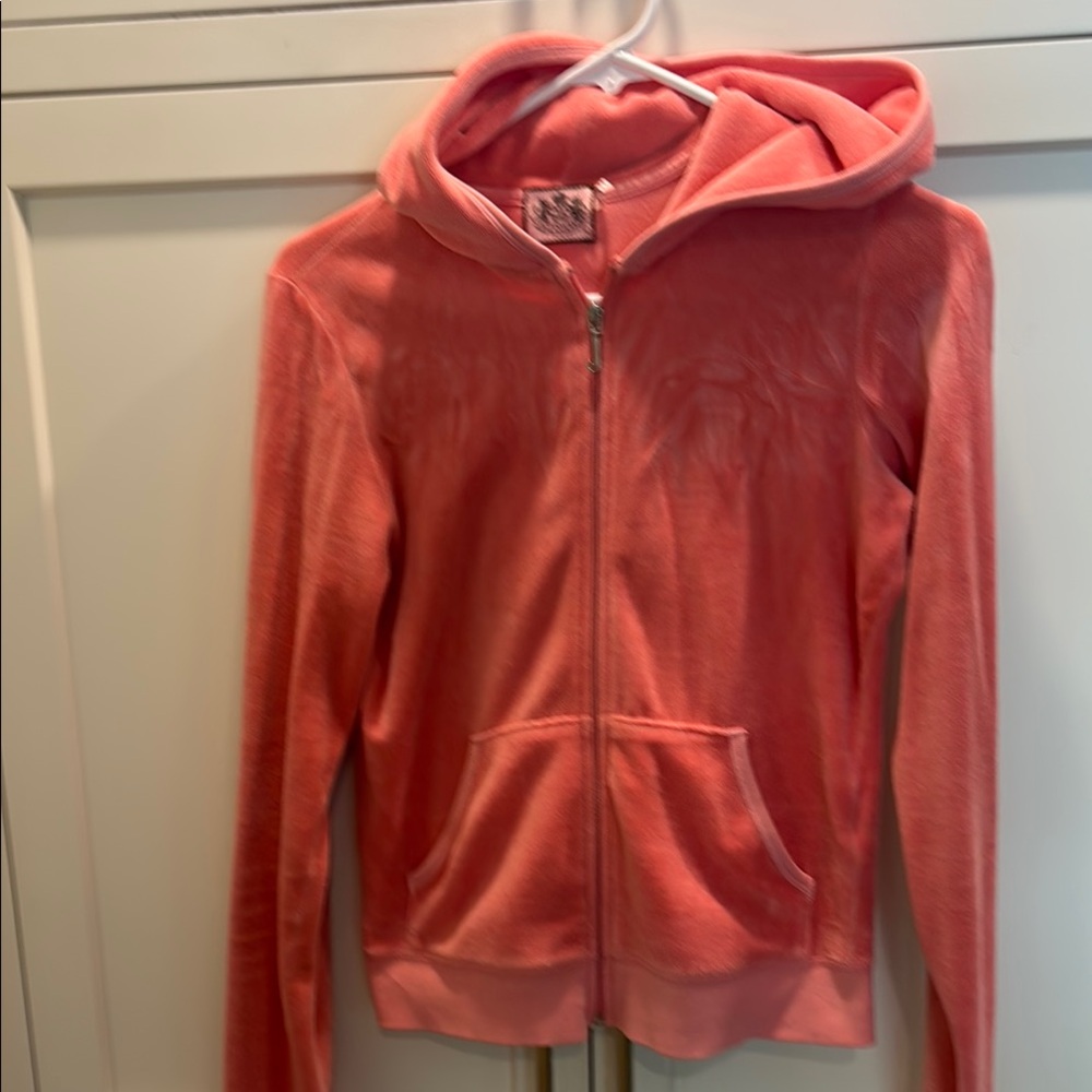Juicy Couture Pink Velour Zip-Up Hoodie